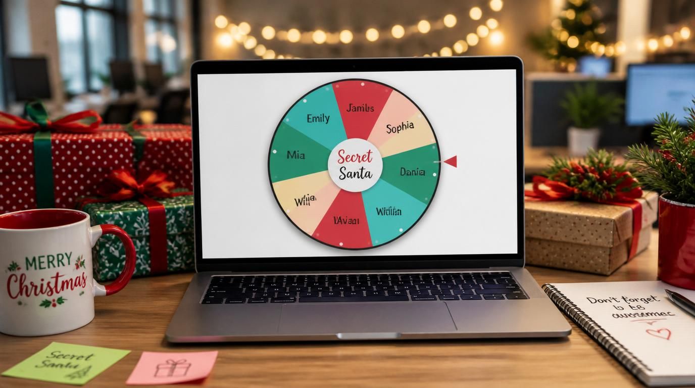 Secret Santa workflow with gift matching rules, blocked pairs, and private draw steps