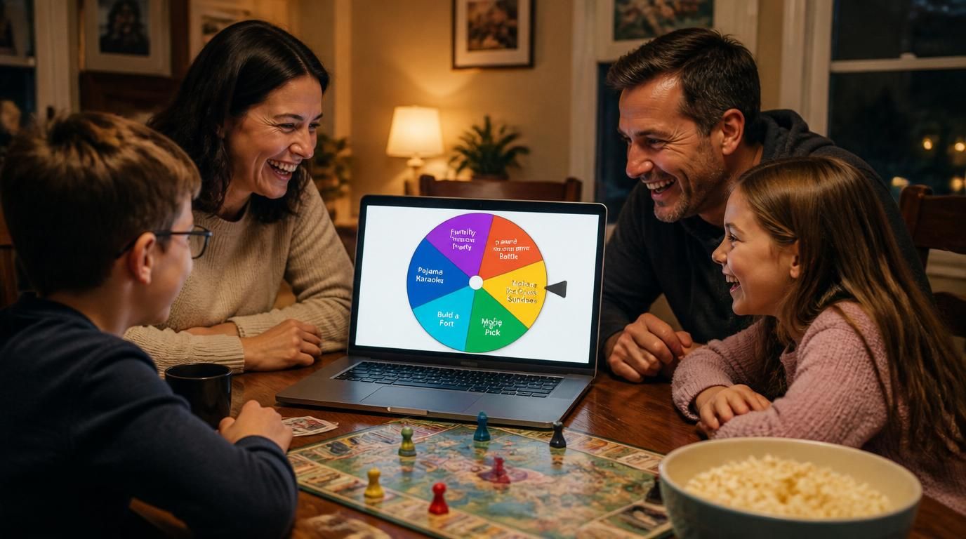 Everyday spin wheel workflow with a choice list, random wheel, and next action result