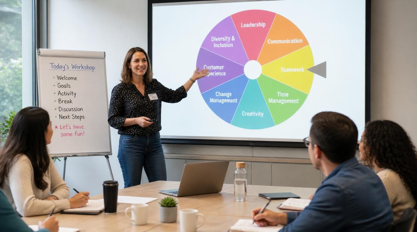 Decision board workflow showing framed options, a wheel result, and an action-ready outcome